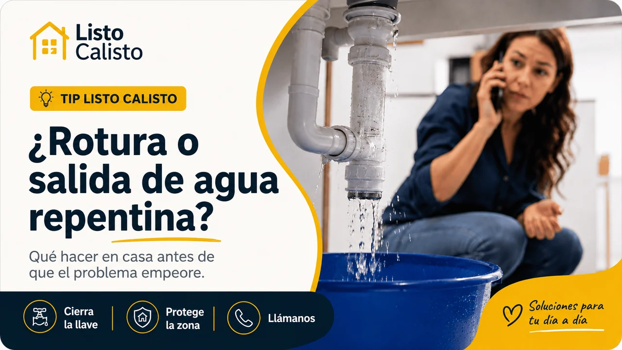 ¿Rotura o salida de agua repentina?